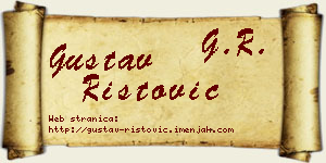 Gustav Ristović vizit kartica